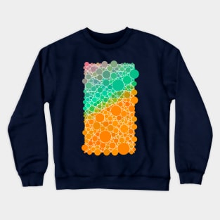 Green and Orange Bubble Polka Dot Pattern Design Crewneck Sweatshirt